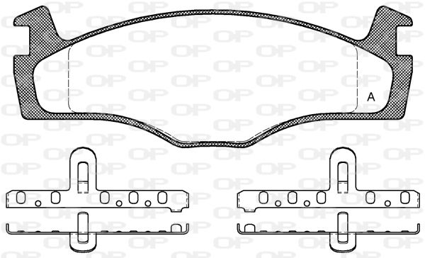 OPEN PARTS Комплект тормозных колодок, дисковый тормоз BPA0171.00